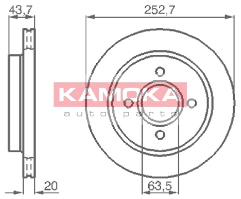 Tarcza hamulcowa, KAMOKA Tarcza hamulcowa, KAMOKA
