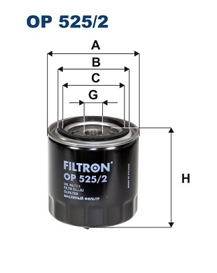 Filtr oleju OP 525/2 FILTRON WIX