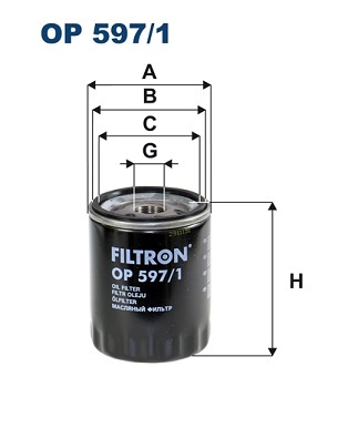 Filtr oleju OP 597/1 FILTRON WIX