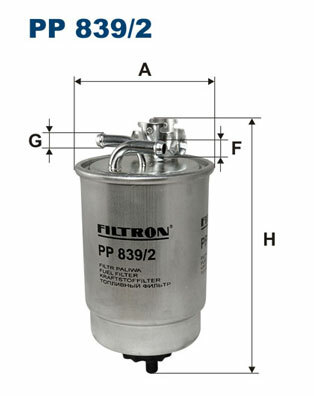 Filtr paliwa PP 839/2 FILTRON WIX