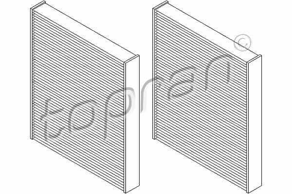 Komplet filtrów, wentylacja przestrzeni pasażerskiej 501 647 TOPRAN