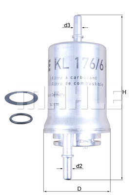 Filtr paliwa KL 176/6D KNECHT
