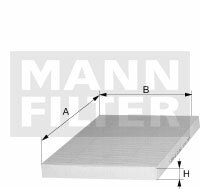 Filtr kabinowy przeciwpyłkowy, FreciousPlus FP 34 003 MANN-FILTER MANN+HUMMEL GMBH
