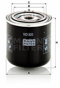 Filtr, hydraulika robocza WD 920 MANN-FILTER MANN+HUMMEL GMBH