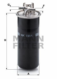 Filtr paliwa WK 735/1 MANN-FILTER MANN+HUMMEL GMBH