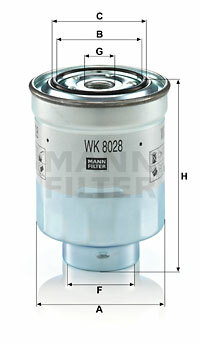 Filtr paliwa WK 8028 z MANN-FILTER MANN+HUMMEL GMBH