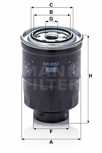 Filtr paliwa WK 8052 z MANN-FILTER MANN+HUMMEL GMBH