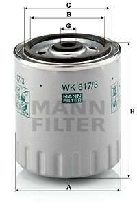 Filtr paliwa WK 817/3 x MANN-FILTER MANN+HUMMEL GMBH