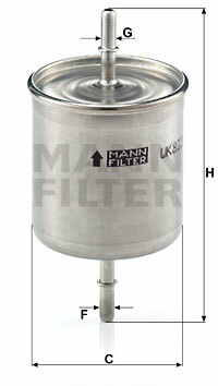 Filtr paliwa WK 822/2 MANN-FILTER MANN+HUMMEL GMBH