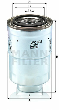 Filtr paliwa WK 828 x MANN-FILTER MANN+HUMMEL GMBH
