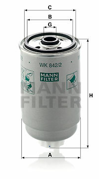 Filtr paliwa WK 842/2 MANN-FILTER MANN+HUMMEL GMBH