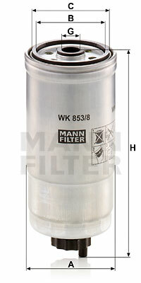 Filtr paliwa WK 853/8 MANN-FILTER MANN+HUMMEL GMBH