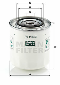 Filtr oleju W 1130/3 MANN-FILTER MANN+HUMMEL GMBH