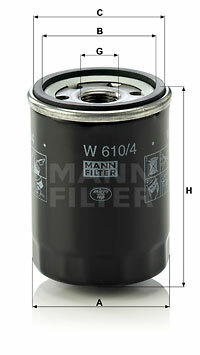 Filtr oleju W 610/4 MANN-FILTER MANN+HUMMEL GMBH