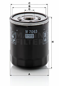 Filtr oleju W 7063 MANN-FILTER MANN+HUMMEL GMBH