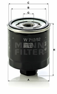 Filtr oleju W 712/52 MANN-FILTER MANN+HUMMEL GMBH