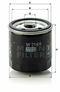 Filtr oleju W 714/4 MANN-FILTER MANN+HUMMEL GMBH