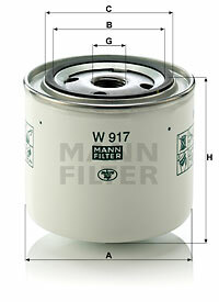 Filtr W 917 MANN-FILTER MANN+HUMMEL GMBH