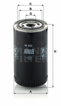 Filtr oleju W 950 MANN-FILTER MANN+HUMMEL GMBH