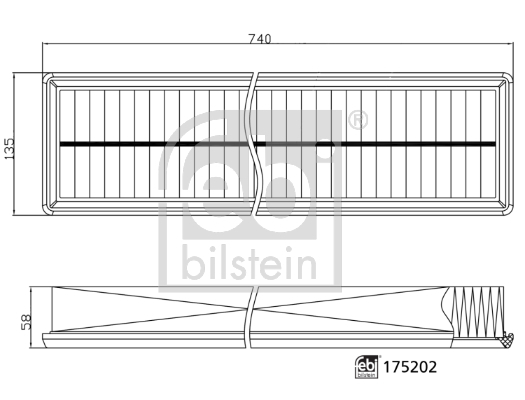 Filtr powietrza 175202 FEBI BILSTEIN