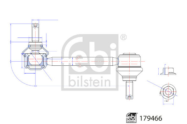 Łącznik drążka stabilizatora przód L/P 270mm , 179466, FEBI BILSTEIN w ofercie sklepu e-autoparts.pl 