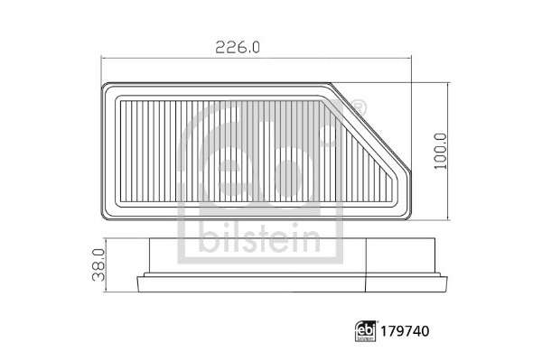 Filtr powietrza , 179740, FEBI BILSTEIN w ofercie sklepu e-autoparts.pl 