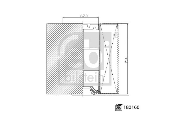 Filtr powietrza, 180160, FEBI BILSTEIN w ofercie sklepu e-autoparts.pl 