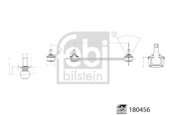 Łącznik drążka stabilizatora przód L 347mm  do Mercedesa, 180456, FEBI BILSTEIN w ofercie sklepu e-autoparts.pl 