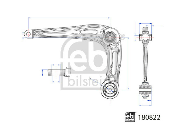 Wahacz zawieszenia koła przód L poprzeczny 20 mm (z łożyskiem)  do Citroena, 180822, FEBI BILSTEIN w ofercie sklepu e-autoparts.pl 