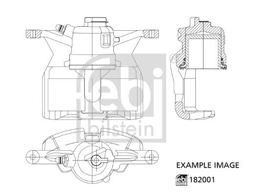 Zacisk hamulca tarczowego tył L  do BMW, 182001, FEBI BILSTEIN w ofercie sklepu e-autoparts.pl 