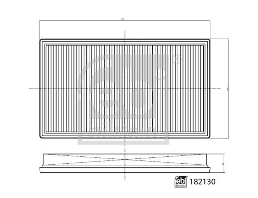 Filtr powietrza , 182130, FEBI BILSTEIN w ofercie sklepu e-autoparts.pl 
