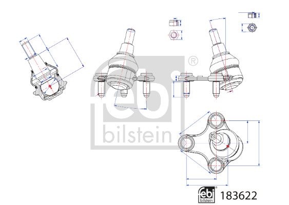 SWORZEŃ WAHACZA VW, AUDI do VW, 183622, FEBI BILSTEIN w ofercie sklepu e-autoparts.pl 