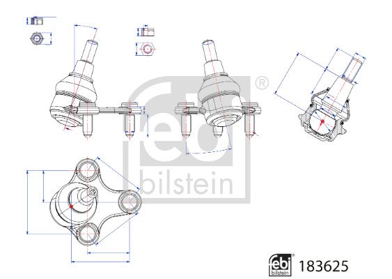 SWORZEŃ WAHACZA VW, AUDI do VW, 183625, FEBI BILSTEIN w ofercie sklepu e-autoparts.pl 