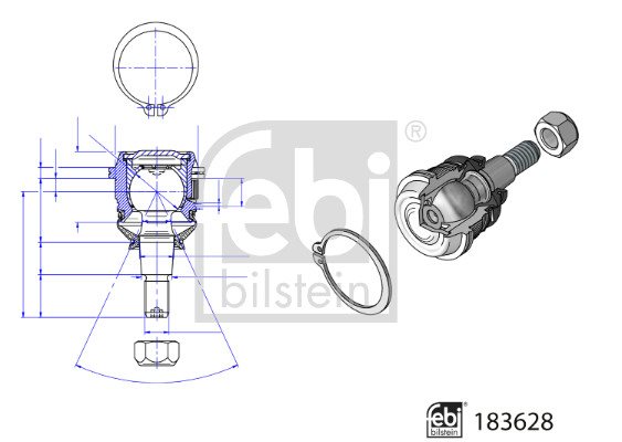 SWORZEŃ WAHACZA HYUNDAI do Hyundia, 183628, FEBI BILSTEIN w ofercie sklepu e-autoparts.pl 