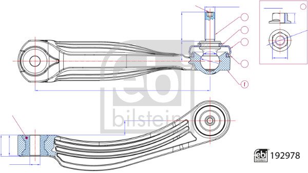 ŁĄCZNIK STABILIZATORA AUDI, VW do VW, 192978, FEBI BILSTEIN w ofercie sklepu e-autoparts.pl 