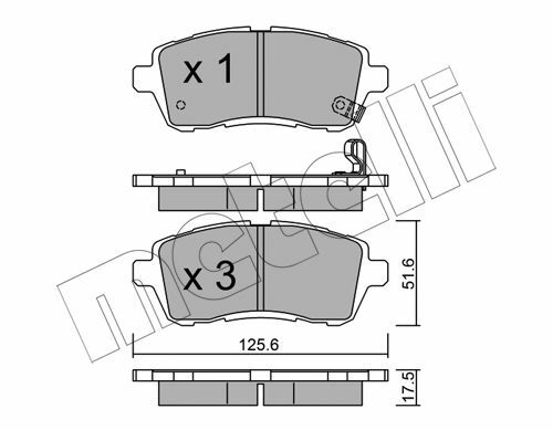 Klocki hamulcowe - komplet 22-0793-0 METELLI CIFAM