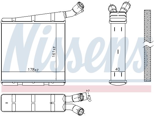 Chłodnica silnika  do VW, 606334, NISSENS w ofercie sklepu e-autoparts.pl 