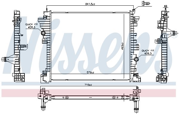 Chłodnica silnika  do Alfy, 606568, NISSENS w ofercie sklepu e-autoparts.pl 
