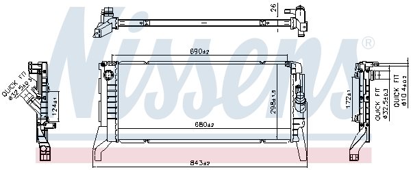 Chłodnica silnika do BMW, 606789, NISSENS w ofercie sklepu e-autoparts.pl 