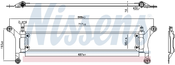 Chłodnica silnika  do Audi, 606955, NISSENS w ofercie sklepu e-autoparts.pl 