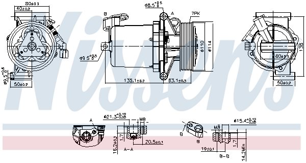 Kompresor klimatyzacji do Nissana, 890172, NISSENS w ofercie sklepu e-autoparts.pl 