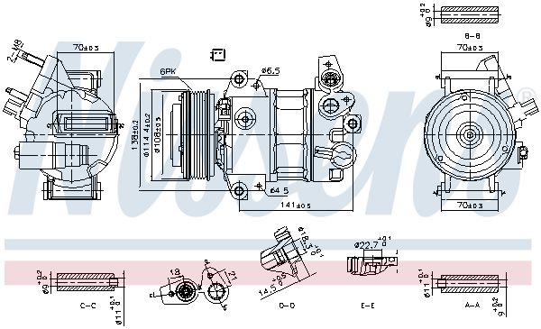 Kompresor klimatyzacji do Forda, 890786, NISSENS w ofercie sklepu e-autoparts.pl 