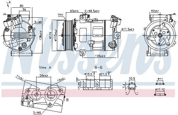 Kompresor klimatyzacji do Nissana, 890947, NISSENS w ofercie sklepu e-autoparts.pl 