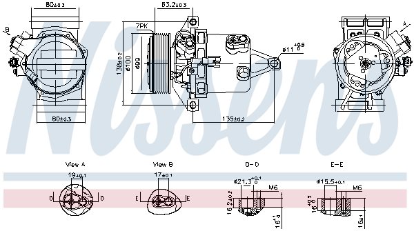 Kompresor klimatyzacji do Renault, 890980, NISSENS w ofercie sklepu e-autoparts.pl 