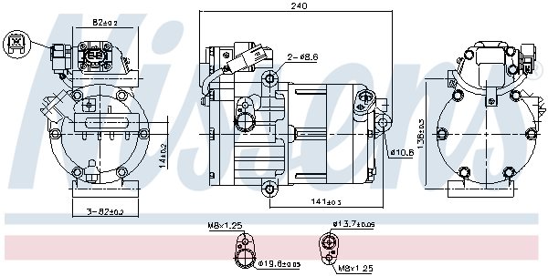 Kompresor klimatyzacji do Hyundia, 891023, NISSENS w ofercie sklepu e-autoparts.pl 