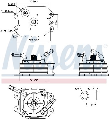 Chłodnica oleju , 91440, NISSENS w ofercie sklepu e-autoparts.pl 