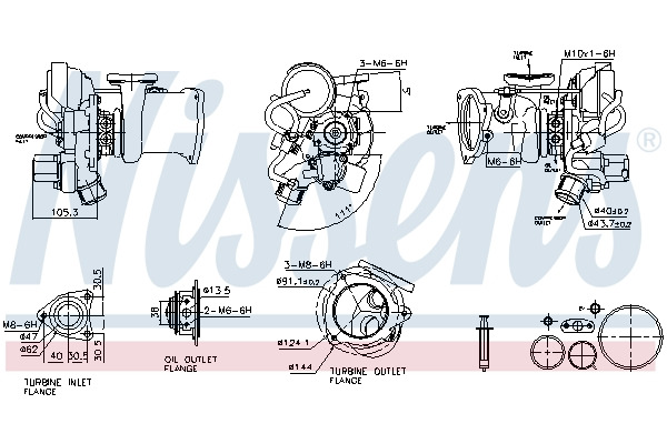 Turbosprężarka  do Forda, 93454, NISSENS w ofercie sklepu e-autoparts.pl 