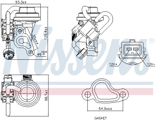 Zawór EGR do Mercedesa, 98344, NISSENS w ofercie sklepu e-autoparts.pl 