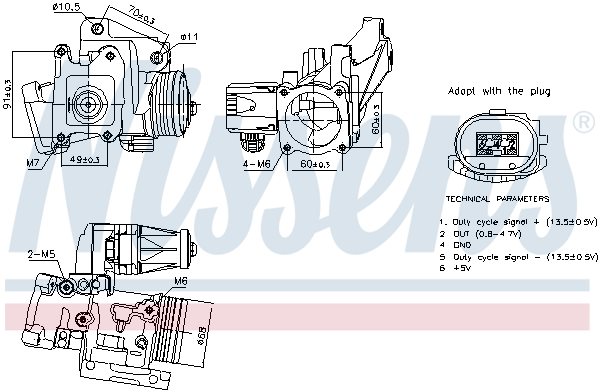 Zawór EGR  do Volvo, 98387, NISSENS w ofercie sklepu e-autoparts.pl 