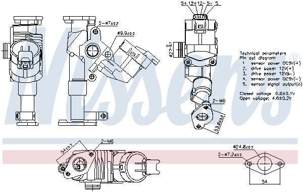 Zawór EGR do BMW, 98423, NISSENS w ofercie sklepu e-autoparts.pl 